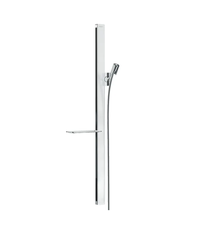 Штанга для душа HANSGROHE Unica E 27640400 с держателем для лейки, полкой и шлангом, цвет Белый/Хром