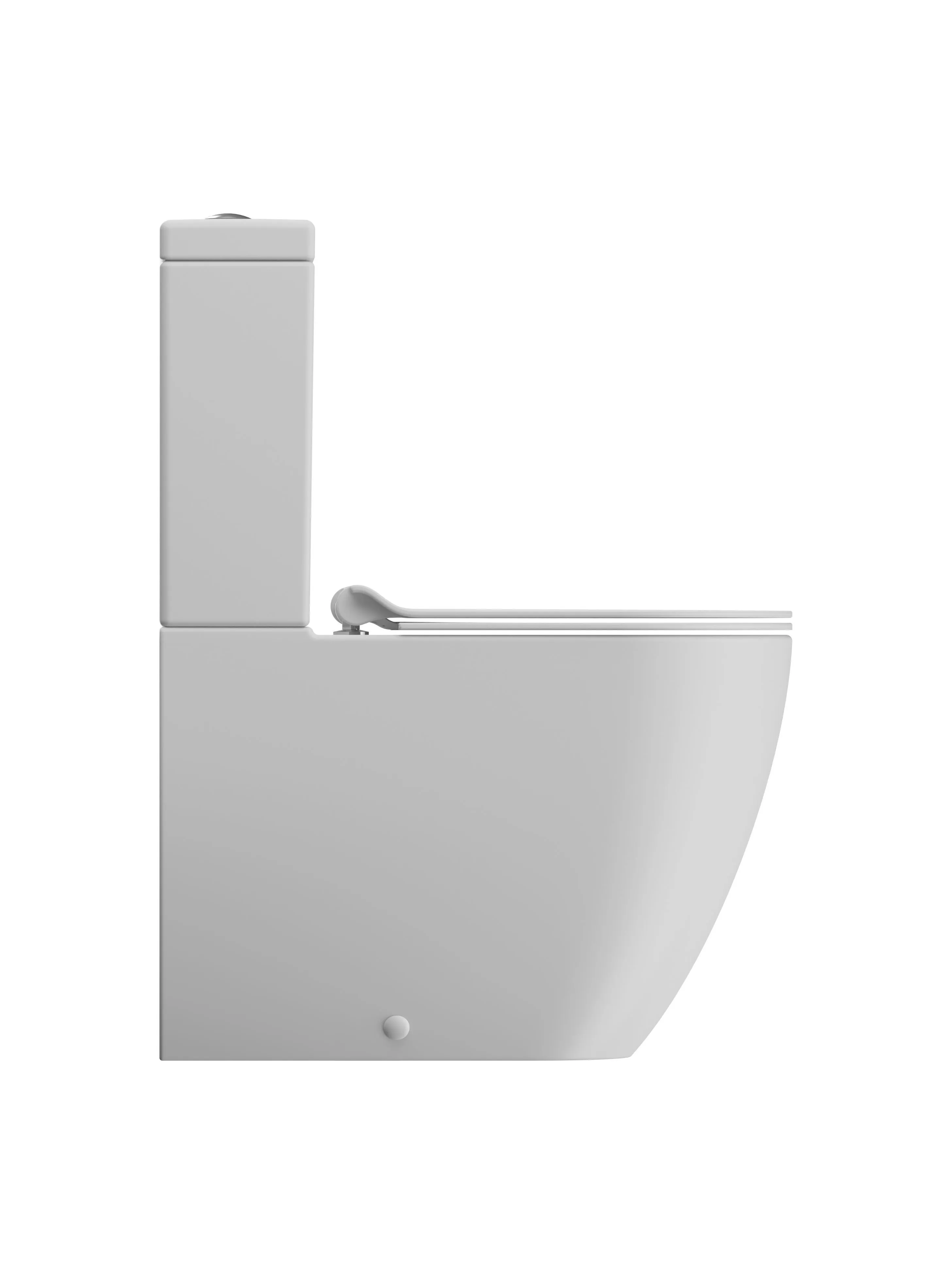 Унитаз напольный GSI PURA 880609 630х360 мм, Swirlflush, со сливом в стену, для крепежа FVB, цвет Белый матовый