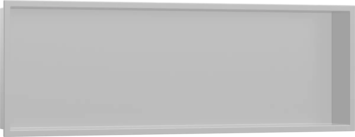 Настенный короб HANSGROHE XtraStoris Original 56067800 с интегрированной рамой 300 мм х 900 мм х 100 мм, полированная сталь