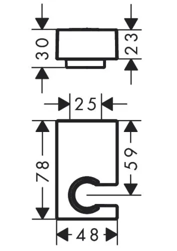 Держатель для душа HANSGROHE Porter E 28387700 цвет Белый матовый