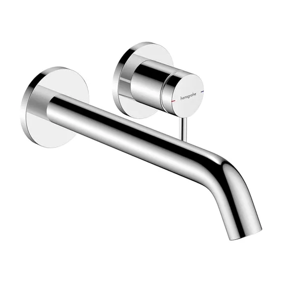 Настенный однорычажный смеситель для раковины HANSGROHE TECTURIS S 73351000 излив 225 мм, с EcoSmart+, цвет Хром