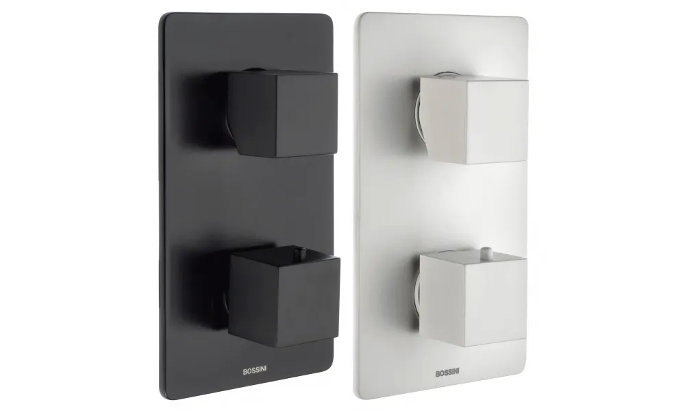 Наружная часть термостата Bossini CUBE/GILLO Z00061.073, черный матовый