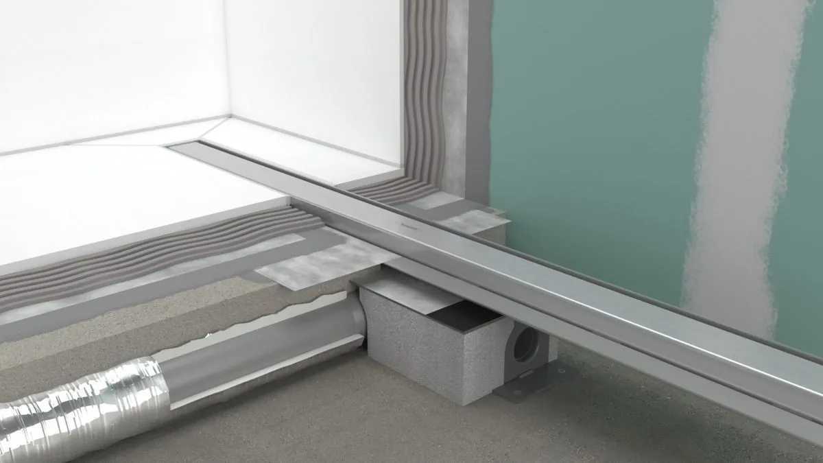 Внешняя часть линейного слива для душа HANSGROHE RainDrain Match 56036670 600 мм, c регулировкой по высоте, матовый чёрный