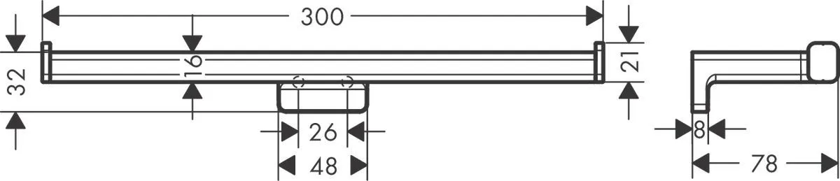 Двойной держатель для туалетной бумаги HANSGROHE AddStoris 41748140 Шлифованная бронза