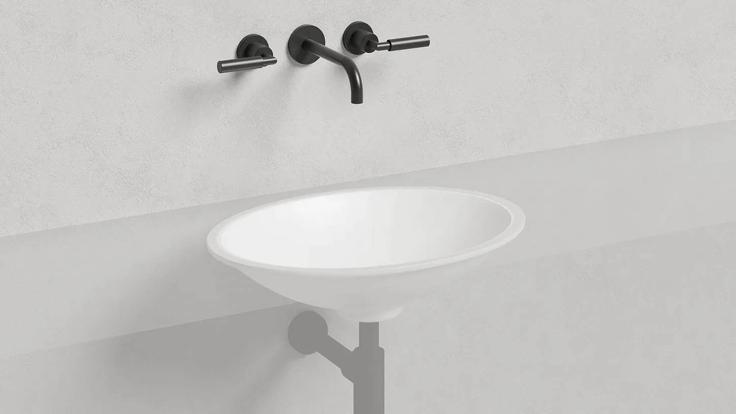 Раковина встраиваемая овальная SALINI MAREA 11 1802211M 550х400х135мм, S-Stone, без донного клапана, цвет Белый матовый