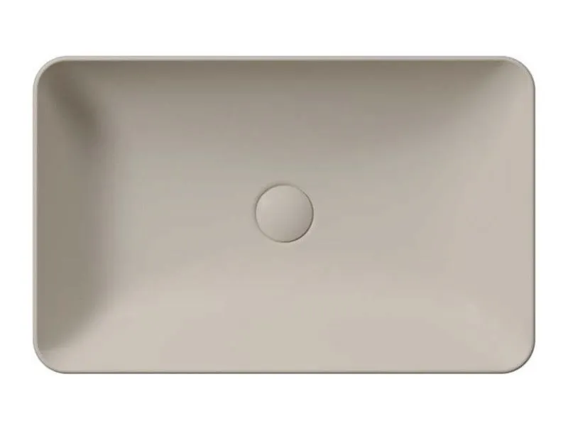 Раковина накладная GSI NUBES 903608 600 мм х 380 мм, без отверстия под смеситель, Cretta Matte