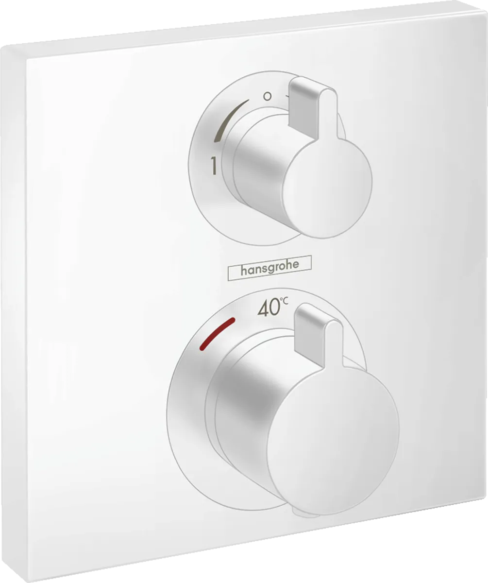 Наружняя часть термостата для душа HANSGROHE Square 15714700 на 2 потребителя, Белый