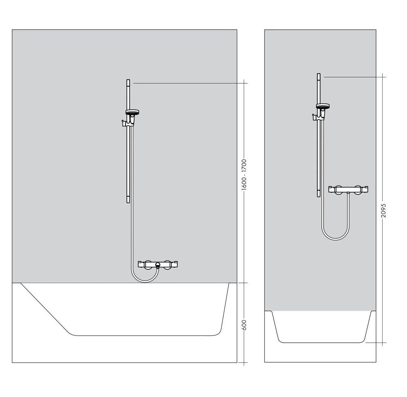 Душевая система с термостатом HANSGROHE Crometta 27812400 с ручным душем и шлангом, цвет Хром/Белый