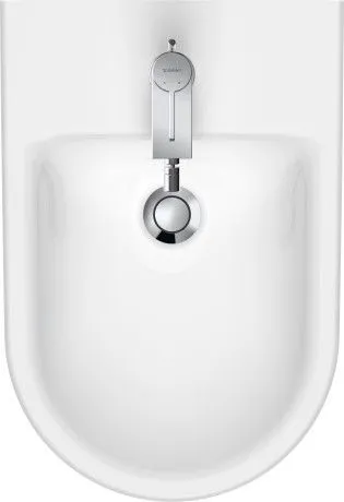 Подвесное биде Duravit D-Neo 2294150000 370 мм х 540 мм, c отверстием под смеситель, с переливом, с креплением Durafix, белое