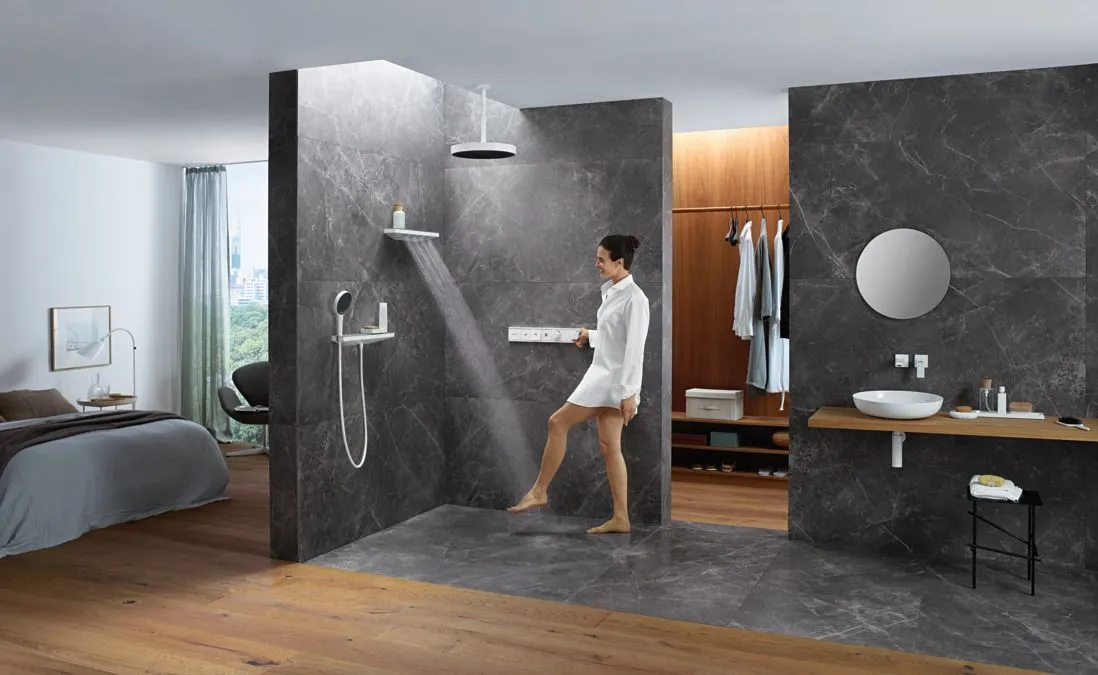 Шланговое подсоединение Hansgrohe FixFit Porter 500 Rainfinity 26843700 левое белый матовый