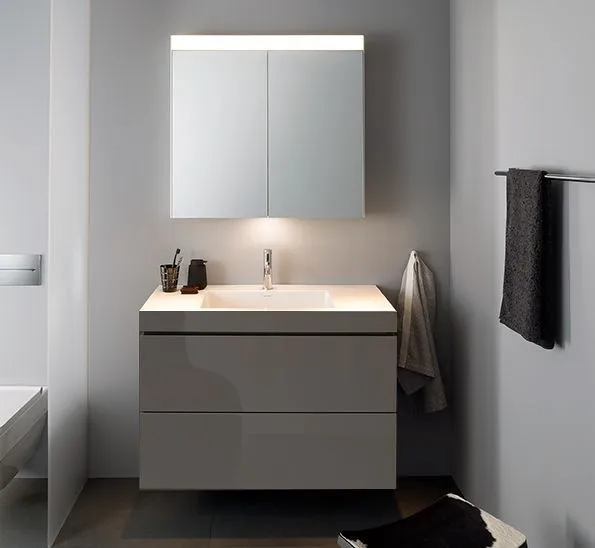 Тумба подвесная с раковиной Duravit L-Cube LC6928O9090 Фланелево-серый