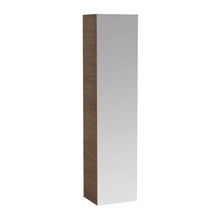 Шкаф высокий  Laufen   Alessi One   4.5804.2.097.630.1  170 см, цвет орех, зеркальная дверь, петли справа, подсветка,