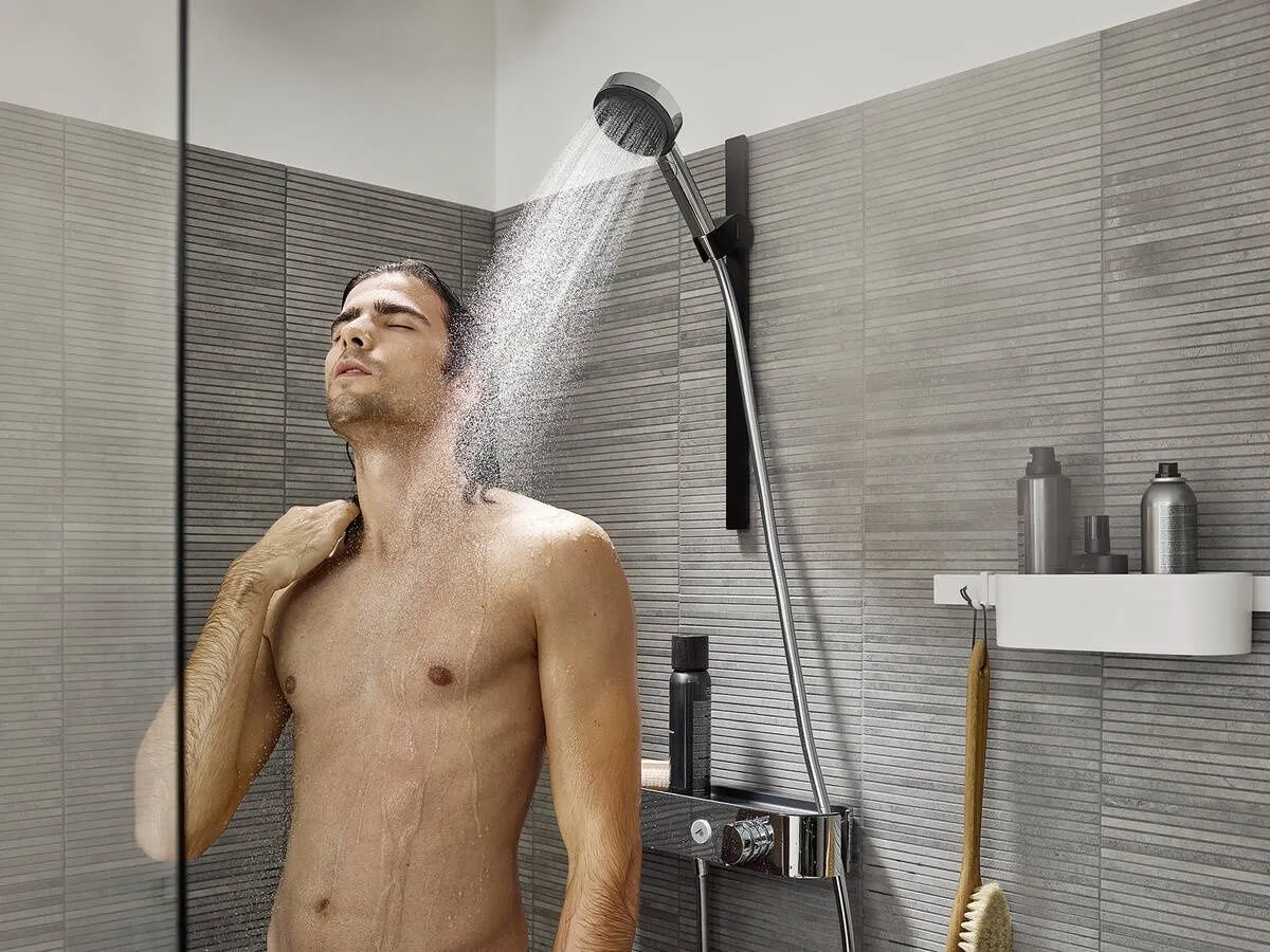 Душевая система с термостатом Hansgrohe Pulsify Select S 24260000 105 3 jet Relaxation, cо штангой 650 мм, хром