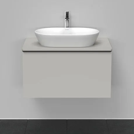 Тумба подвесная под раковину DURAVIT D-Neo DE494700707 800 мм х 550 мм, с консолью, с одним выдвижным ящиком, бетонно-серый матовый