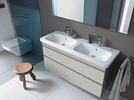 Тумба подвесная под двойную раковину Duravit DuraStyle DS649800707 бетонно-серый