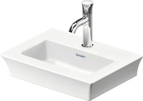 Раковина встраиваемая Duravit White Tulip 0737450041 с отверстием под смеситель, с покрытием WonderGliss, белая