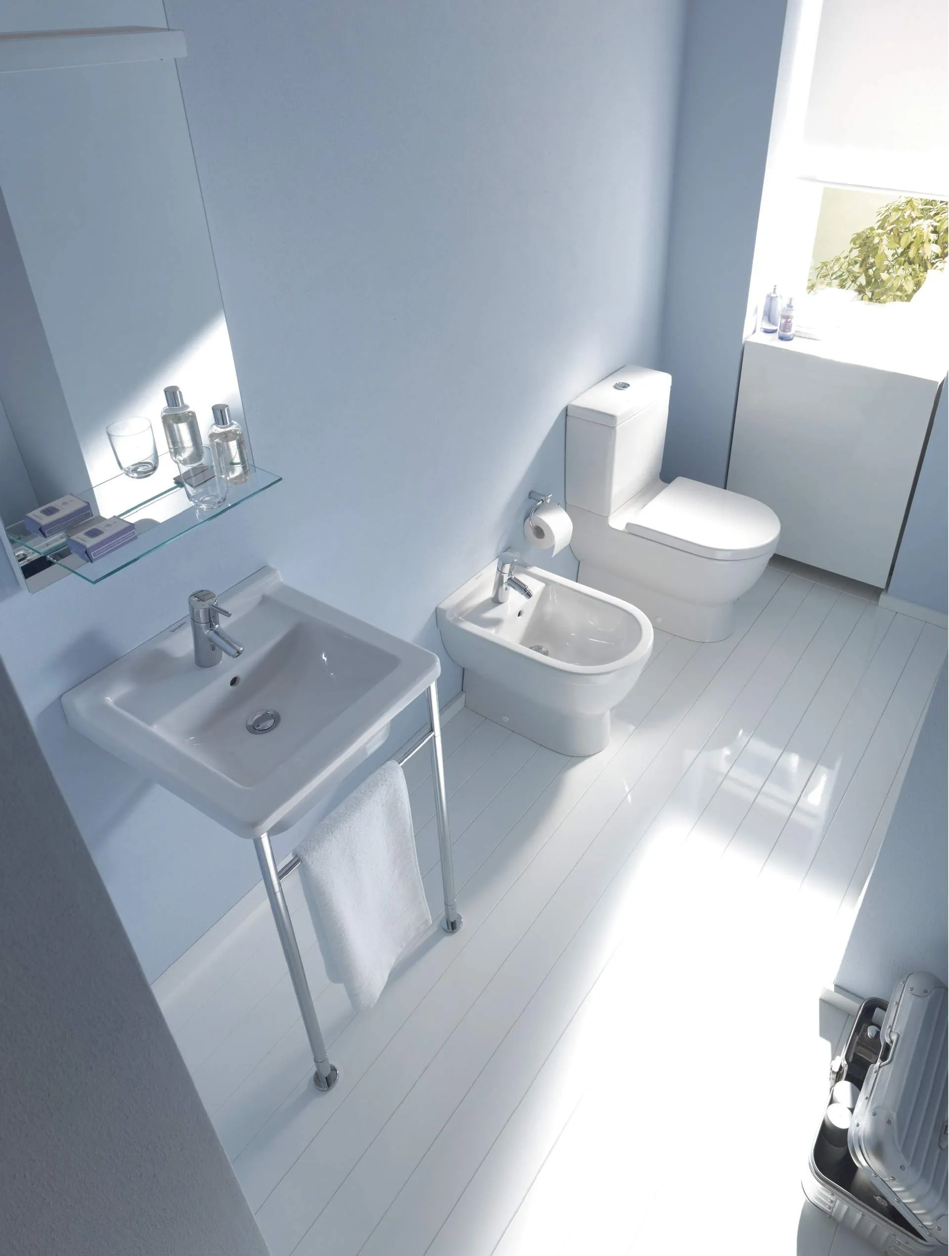 Напольное биде Duravit Starck 3 2230100000 с переливом, с креплением, белое