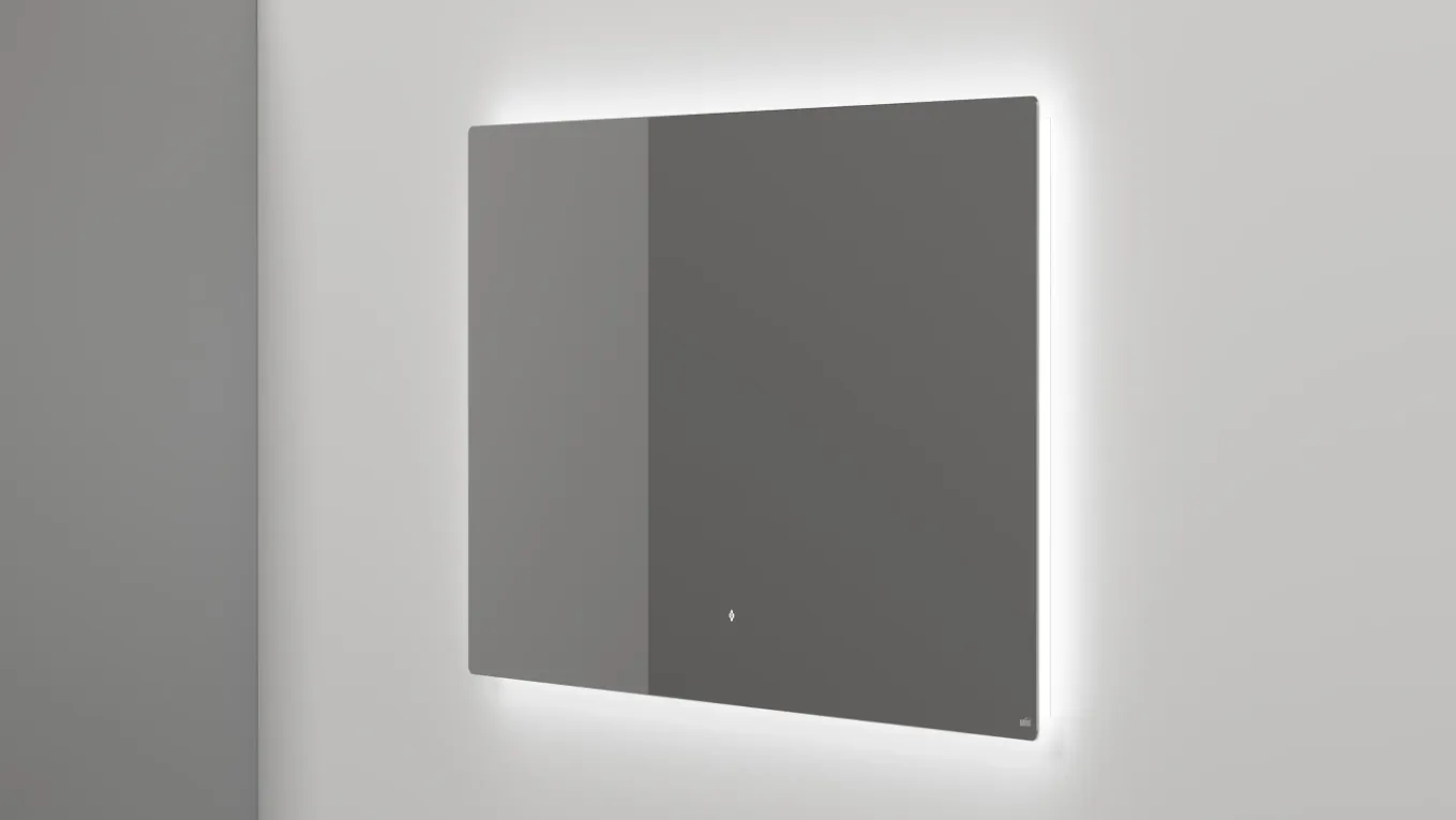 Зеркало с LED - подсветкой и подогревом SALINI OMBRA 27M011090BH 25х1000х900мм, с сенсорным включателем, цвет Серый