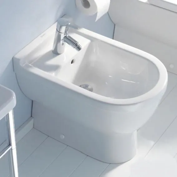 Напольное биде Duravit Starck 3 2230100000 с переливом, с креплением, белое