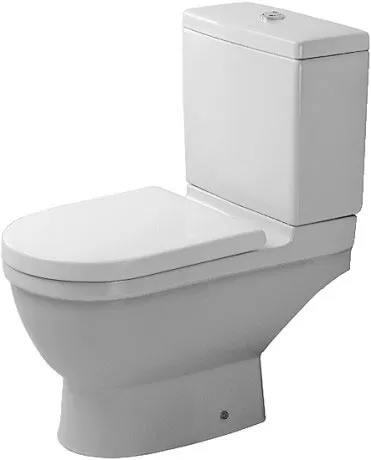 Унитаз напольный комбинированный Duravit Starck 3 0126090001 с вертикальным смывом, с покрытием WonderGliss, с креплением, белый 