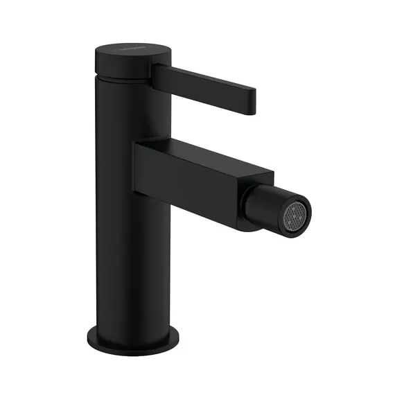 Смеситель для биде Hansgrohe Finoris 76200670 со сливным клапаном push-open, цвет Чёрный матовый