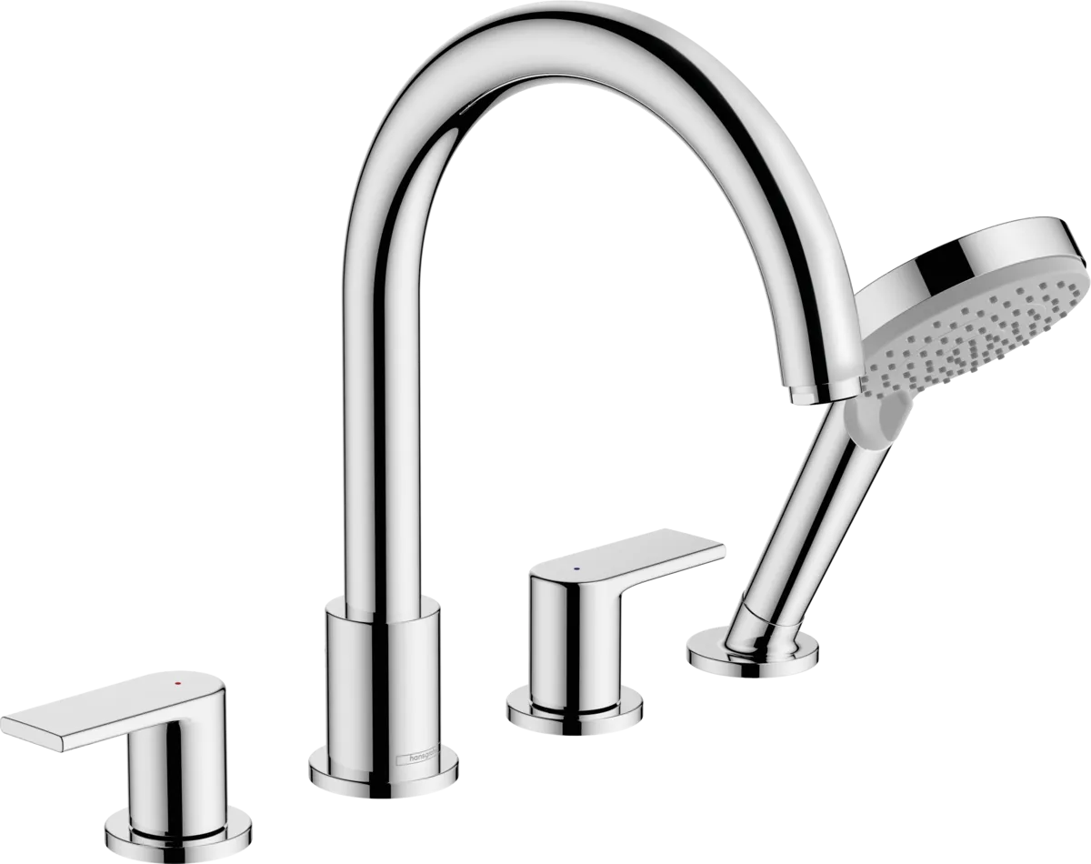 Смеситель на край ванны на 4 отверстия HANSGROHE Vernis Shape 71459000 Хром