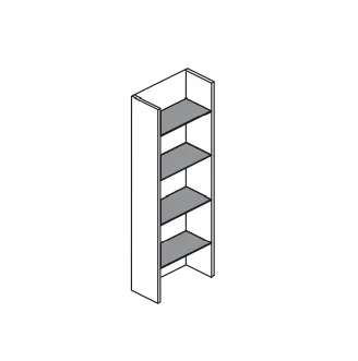 Полка для ванной комнаты BMT Galaxy 907 537 BLB 02 426   150х972х170 мм, Grigio Bromo Opaco/Metallic Titanium
