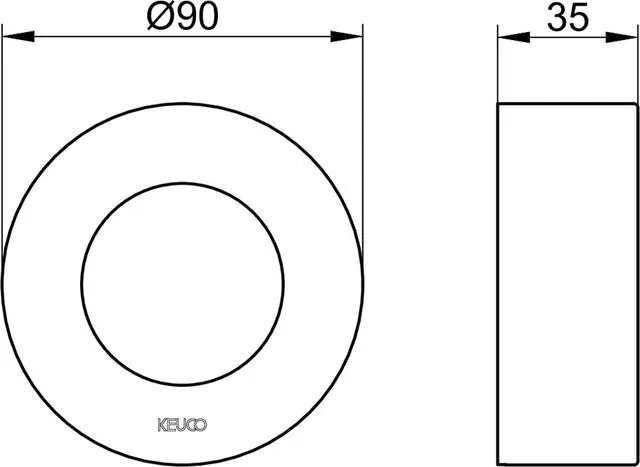 Розетка с удлинением круглая KEUCO IXMO 59551 010281 Хром