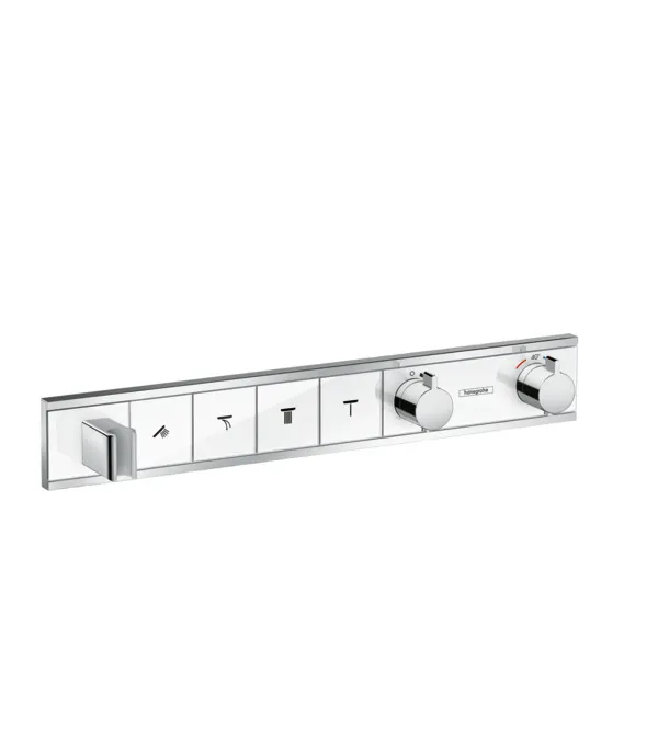 Смеситель для душа с термостатом Hansgrohe RainSelect 15357400 белый, хром