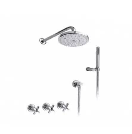 Душевой набор NICOLAZZI MONTE CROCE 2233CR27 с ручным душем, верхней лейкой и шлангом, хром