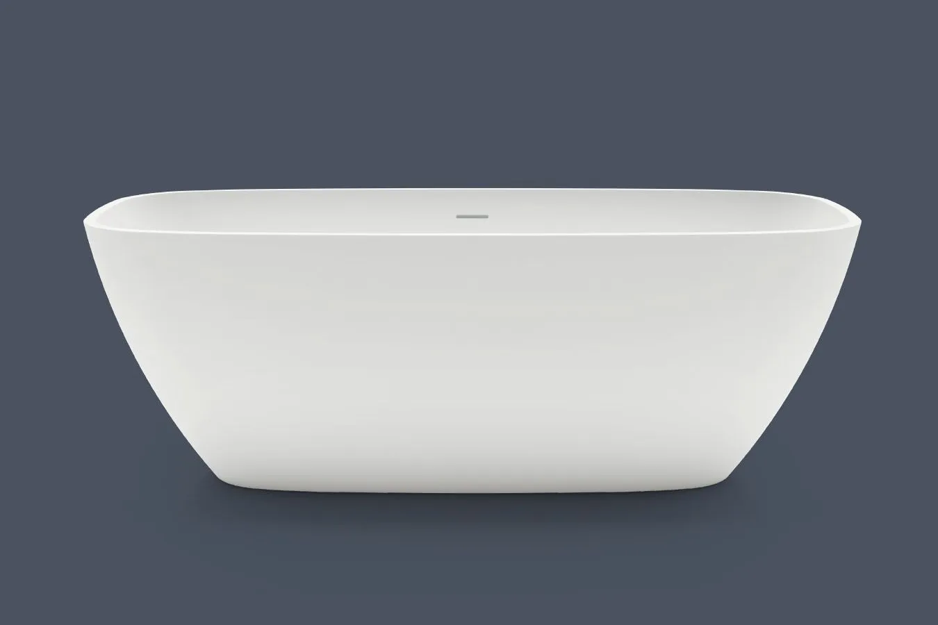 Ванна отдельностоящая TREESSE BRIO V297BL 720 мм х 1700 мм, из композита Solid Surface, белый глянцевый
