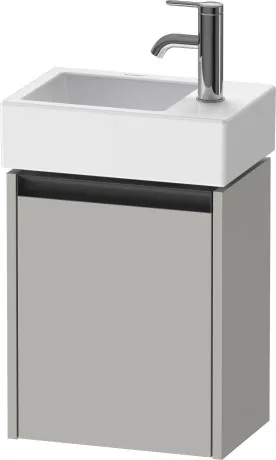DURAVIT (Ketho.2) Тумба подвесная под раковину арт.072438, 238 мм х 364 мм х 440 мм, 1 дверца, петли слева, бетонно-серый  матовый