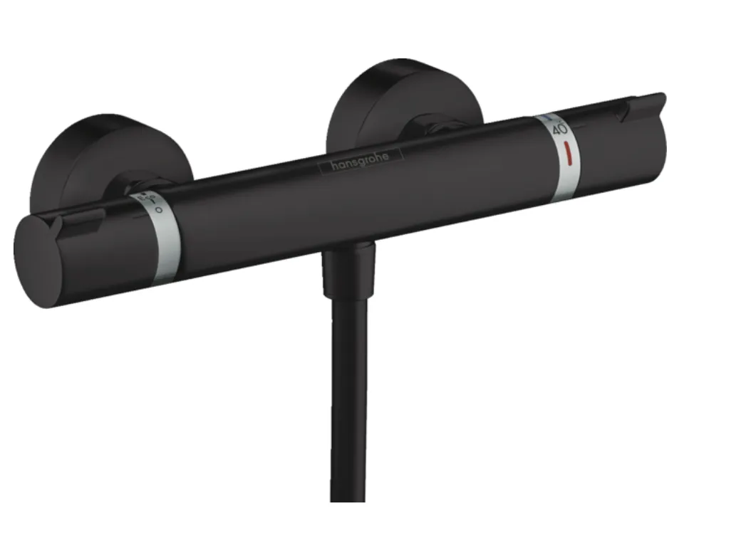 Термостат для душа Hansgrohe Ecostat Comfort 13116670 цвет Чёрный матовый хром