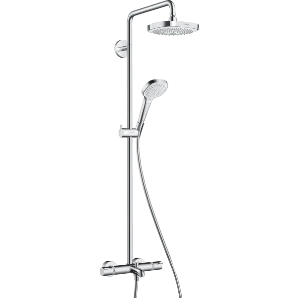 Душевая система Hansgrohe Croma Select S 180 2 jet 27352400 с термостатом белый/хром