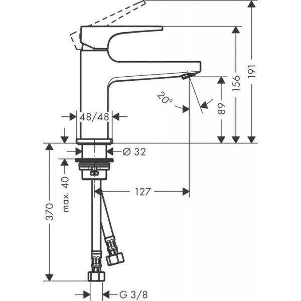 Смеситель для раковины Hansgrohe Metropol 32500000 Хром