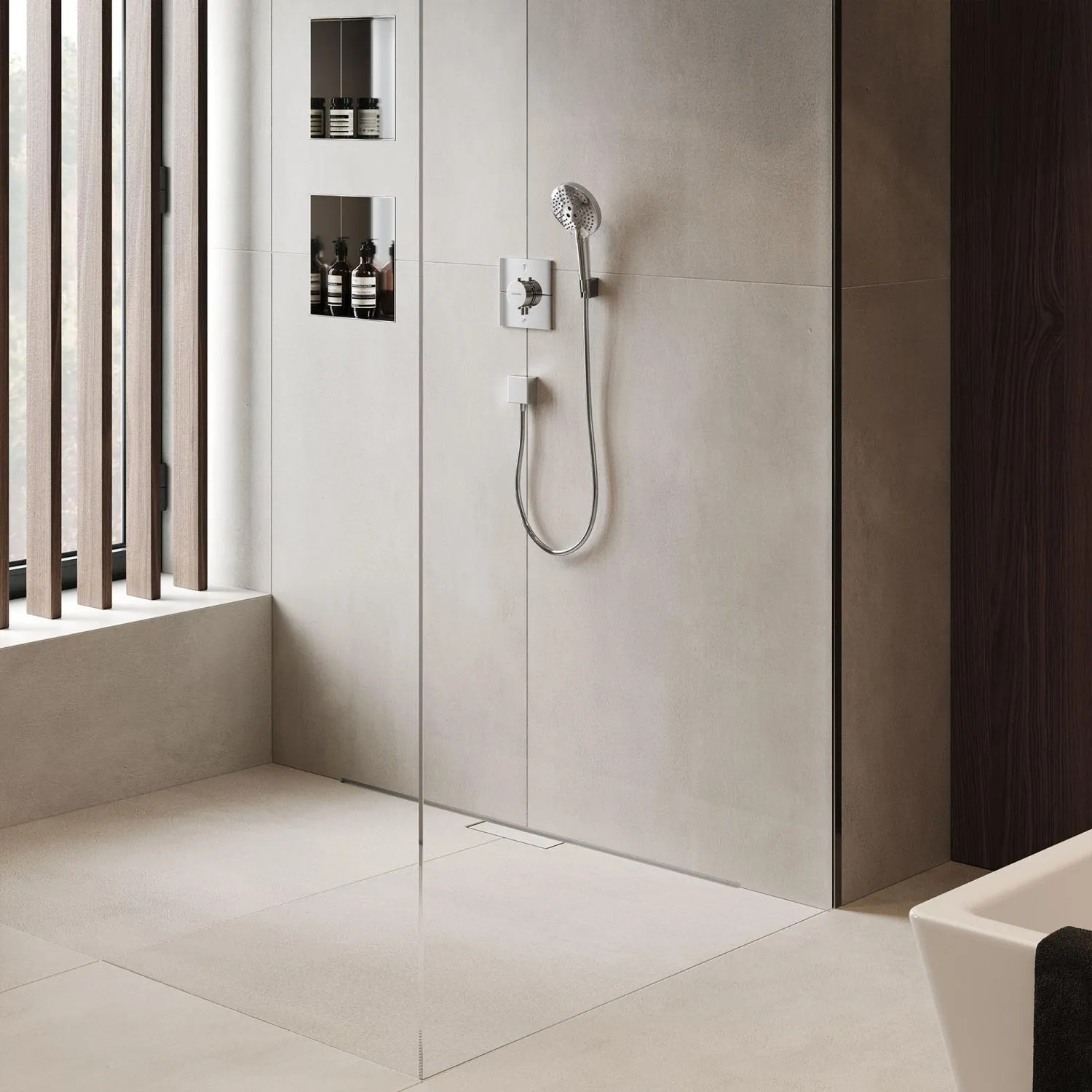 Внешняя часть трапа для душа HANSGROHE RainDrain Minimalistic 56220000 800 мм, цвет Хром
