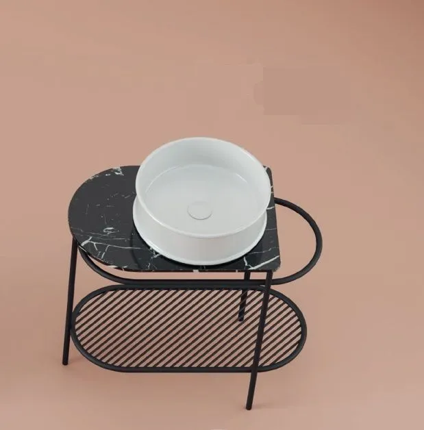 Раковина круглая накладная ARTCERAM ATELIER ATL001 01 00 440 мм х 440 мм, без отверстия под смеситель, без перелива, белый глянцевый