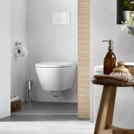 Унитаз подвесной + сиденье Duravit D-Neo Rimless 45770900A1 370 мм х 540 мм, с вертикальным смывом, без смывного края, с креплением Durafix, белый