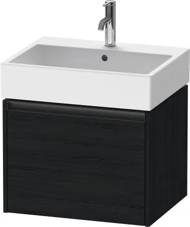 Тумба подвесная под раковину DURAVIT KETHO.2 K25075016160000 460 мм х 584 мм х 440 мм, 1 выдвижной ящик, дуб чёрный