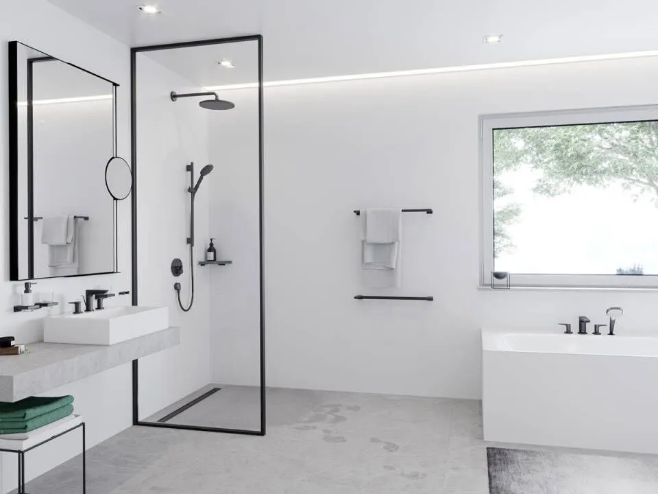 Верхний душ с настенным держателем HANSGROHE Raindance S 26601000 300 Air 1jet, с EcoSmart, цвет Хром