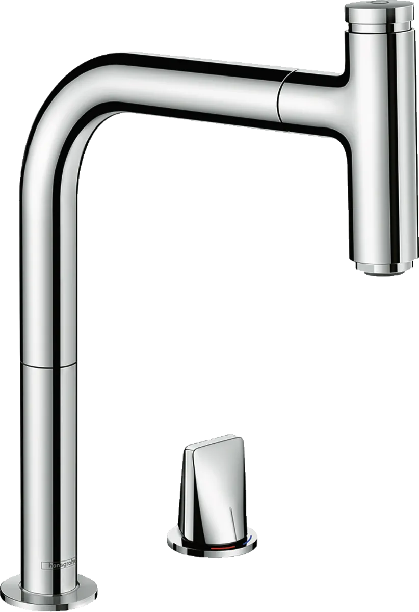 Смеситель для кухни с выдвижным изливом Hansgrohe M71 73804000 Хром
