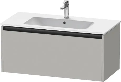 Тумба подвесная под раковину DURAVIT KETHO.2 K25064007070000 480 мм х 1010 мм х 440 мм, 1 выдвижной ящик, бетонно-серый матовый