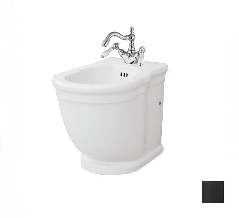 Биде напольное  ARTCERAM HERMITAGE HEB001 03 00 360 мм х 550 мм, с 1 отверстием под смеситель,чёрный глянцевый (Снято с производства)