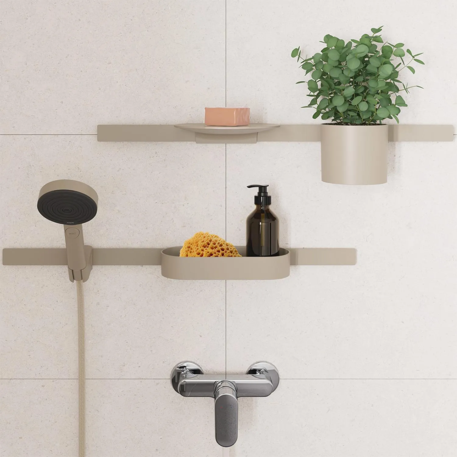 Слайдер с кнопкой для шланга HANSGROHE Planet Edition 28918210 цвет Песок