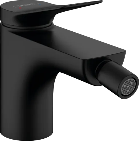 Смеситель для биде однорычажный HANSGROHE Vivenis 75200670 со сливным гарнитуром, чёрный матовый