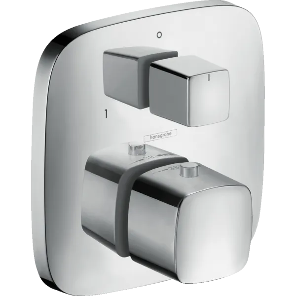 Термостат для ванны встраиваемый Hansgrohe PuraVida 15771000 с запорным/переключающим вентилем хром