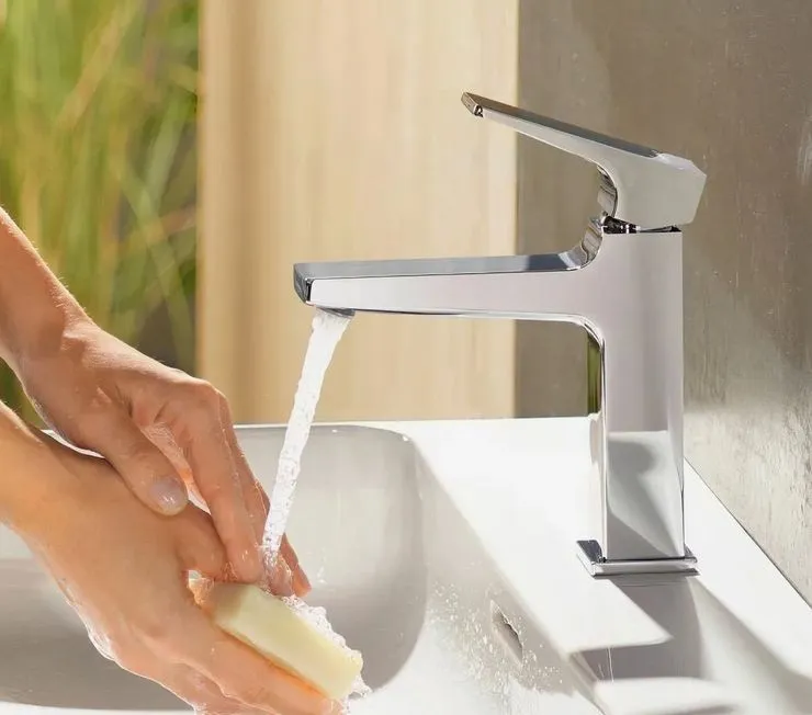 Кран для холодной воды для маленькой раковины HANSGROHE Metropol 32501000 100 мм, с рычаговой рукояткой, цвет Хром