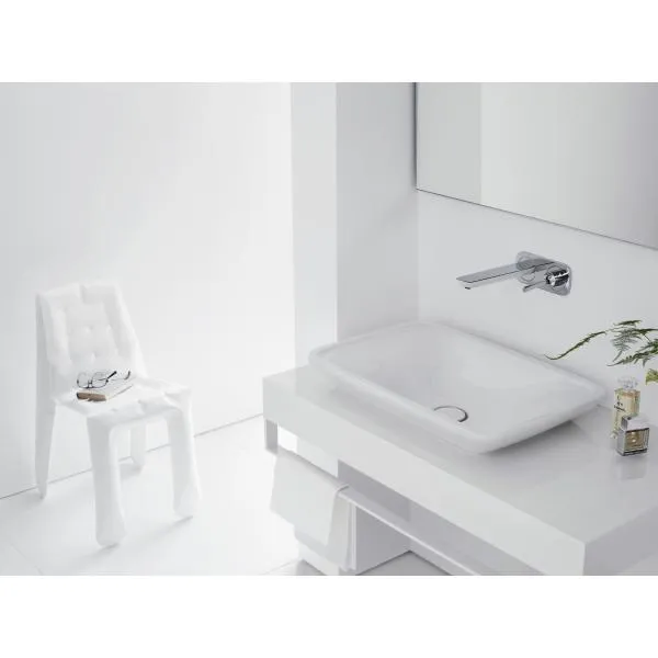 Смеситель для раковины настенный Hansgrohe PuraVida 15085000 с длинным изливом хром