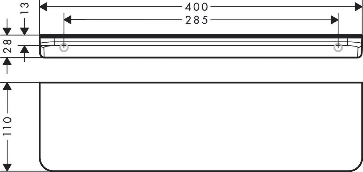 Полка для душа AXOR Universal Circular 42844670 Матовый чёрный