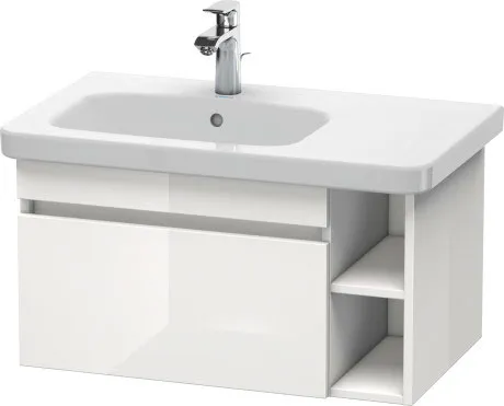 Тумба подвесная под раковину с полками Duravit DuraStyle DS639402222 белый глянцевый